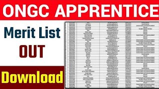 ONGC Apprentice Merit list 2024ONGC Apprentice Survey Form 2024 ONGC Apprentice latest Update 2024 [upl. by Ainelec]