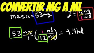✍ Cómo convertir de miligramos a mililitros mg a ml✍ [upl. by Natalie]