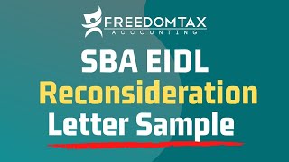 How to Write SBA EIDL Loan Reconsideration Letter SAMPLE TEMPLATE INCLUDED FOR DOWNLOAD [upl. by Giarg]