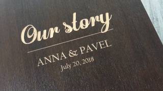 Wedding Personalized Photo Album from WoodPresentStudio [upl. by Deehahs]