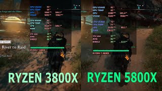 Ryzen 7 5800x vs Ryzen 7 3800x [upl. by Odnomar]