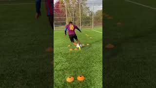 Messi Dribbling circuit🔥to improve dribbling soccerskills soccer footballskills skills skill [upl. by Knowlton951]