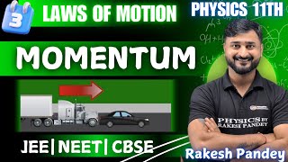 Linear Momentum Class 11  Day  3  Laws Of Motion  Rakesh Pandey [upl. by Retsev]