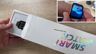 Konitee Smartwatch DamenHerren m Anruf Fnuktion Alexa 18quot LCD Smart Watch Unboxing amp Anleitung [upl. by Lauree]