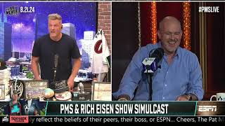 Rich Eisen reacts to Adam Schefter race NFLs growth on simulcast  The Pat McAfee Show [upl. by Lyreb]