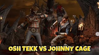 OSH TEKK VS JOHNNY CAGE INTENSE FIGHT TO THE FINISH [upl. by Elfont820]