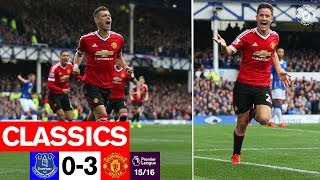 Classics 1516  Everton 03 Manchester United  Premier League [upl. by Ahcatan355]