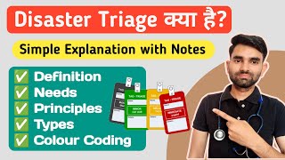 Disaster Triage Nursing in Hindi  Colour Coding System of Triage in Hindi [upl. by Grimes688]