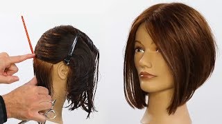 Basic ALine Triangular Bob Haircut Tutorial [upl. by Beaufort]