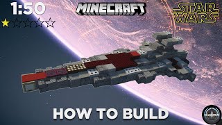 Republic Venatorclass star destroyer  Minecraft Star Wars tutorial [upl. by Allehc277]