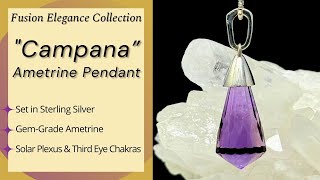 quotCampanaquot Bolivian Ametrine Drop Pendant  Small [upl. by Aihsrop]