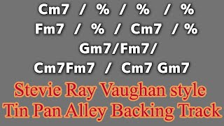 Tin Pan Alley Stevie Ray Vaughan Style Blues Backing Track Key Cm ギターアドリブ練習用 [upl. by Jacinda]