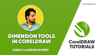 Dimension tools in Coreldraw हिंदी  CorelDRAW Masterclass [upl. by Oiluj]