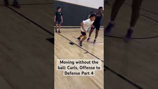 Moving without the ball Curls Offense to Defense Part 4 basketball ballislife basketballdrills [upl. by Cinamod]