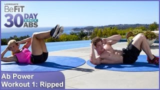 Ab Power Workout 1 Ripped  30 DAY 6 PACK ABS [upl. by Berardo]