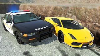 POLICE CHASE ON A CLIFF EDGE  BeamNG Drive Multiplayer [upl. by Teak]