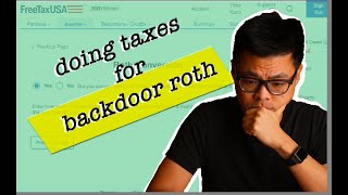 filing taxes for backdoor roth using FreeTaxUSA [upl. by Akem]