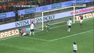 Highlights AC Milan 20 Cesena  23012011 [upl. by Moscow]