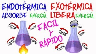 🔥Reacciones Endotérmicas y Exotérmicas Fácil y Rápido  Química [upl. by Eyaf]