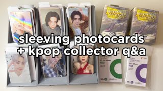 sleeving photocards  kpop collector qampa  got7 svt exo enhypen nctwayv txt bts aespa etc [upl. by Zetniuq772]