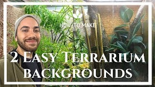 How to make a Terrarium Background 2 Fast amp Easy Methods [upl. by Ecart]