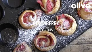 How to make strawberry cruffins [upl. by Juan735]