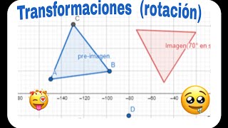 Transformaciones Geométricas en GeoGebra Rotación [upl. by Eidahs]