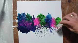 Fluid Art Acrylic Paint On NARA Paper And Catalyst Wedge Tutorial nr 40 [upl. by Sweyn]