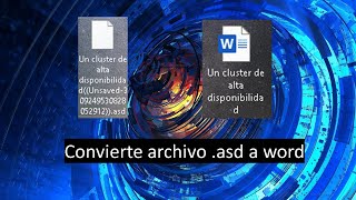 Convierte un archivo ASD a word [upl. by Annaigroeg129]