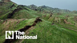 Saudi Arabias Makkah mountains turn green after rain [upl. by Ahsot868]