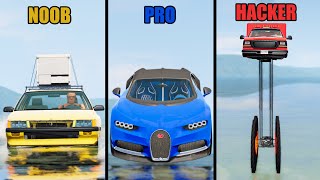 NOOB vs PRO vs HACKER 53  Beamng drive [upl. by Horodko911]