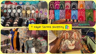 T nagar street shopping🛍️💸 vlog shoppingvlog streetshoppingvlog [upl. by Leahcimrej685]