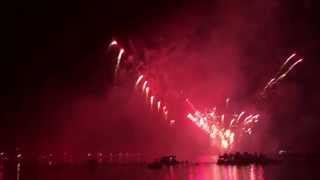 Coole Show am Maschsee in Hannover zum Tag der Deutschen Einheit  25 Jahre  Das Feuerwerk [upl. by Ecirtemed]