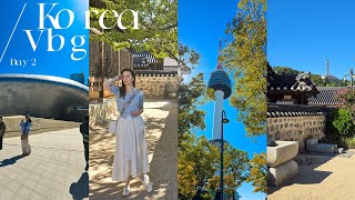 My Korea Vlog Day 2 N Seoul Tower Hanok Village Dongdaemun shopping [upl. by Nyrraf]