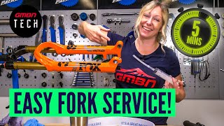 How To Perform A Lower Leg Service In Just 5 Minutes  Basic Suspension Service [upl. by Etteve]