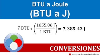 BTU a Joule BTU a J [upl. by Nylarat252]