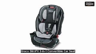 Graco SlimFit 3in1 Convertible Car Seat UltraSpaceSaving Design Darcie [upl. by Freed749]