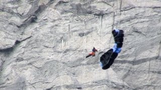 Close Call  BASE jumping  Canopy Twist [upl. by Tabitha]