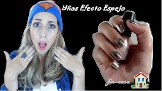 Uñas Efecto EspejoChrome en CASA SIN LÁMPARA NI ESMALTES DE GEL [upl. by Ynattyrb]