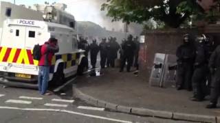 Guardian journalist Henry McDonald hit by rock during sectarian riots in Northern Ireland [upl. by Cornel]