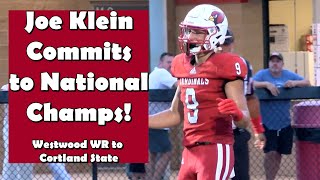 Joe Klein  Westwood WR  Commits to D3 National Champ Cortland State [upl. by Man129]