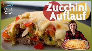 Zucchini Auflauf mit Hackfleisch und viel Gemüse  Saftig amp Kalorienarm [upl. by Auqinal]