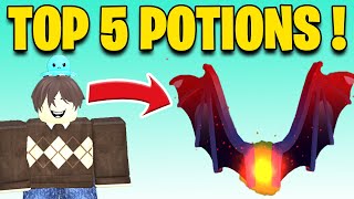 TOP 5 POTIONS NEW  Wacky Wizards Roblox [upl. by Enej]