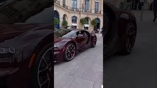 Red Carbon Bugatti Chiron at the Paris 👀🤑 [upl. by Pals898]