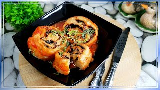 Potato rolls with mushrooms in tomato sauce Lenten recipe [upl. by Shannon]