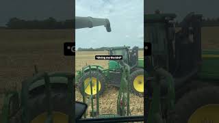 She loves to run the grain cart 😂😂 familyfarm johndeere harvest corn combine [upl. by Lankton]