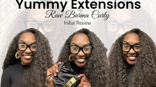 Yummy Hair Extensions Raw Burma Curly Hair Review Flip over Method Wig [upl. by Grand]