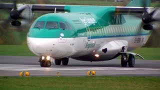 Aer Lingus ATR 72 Departs For Birmingham [upl. by Akenor]