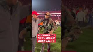 Quavo celebrates with some Georgia fans 🏈 [upl. by Britney]