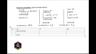 solution exercise deroulement algorithme part2 [upl. by Haig807]